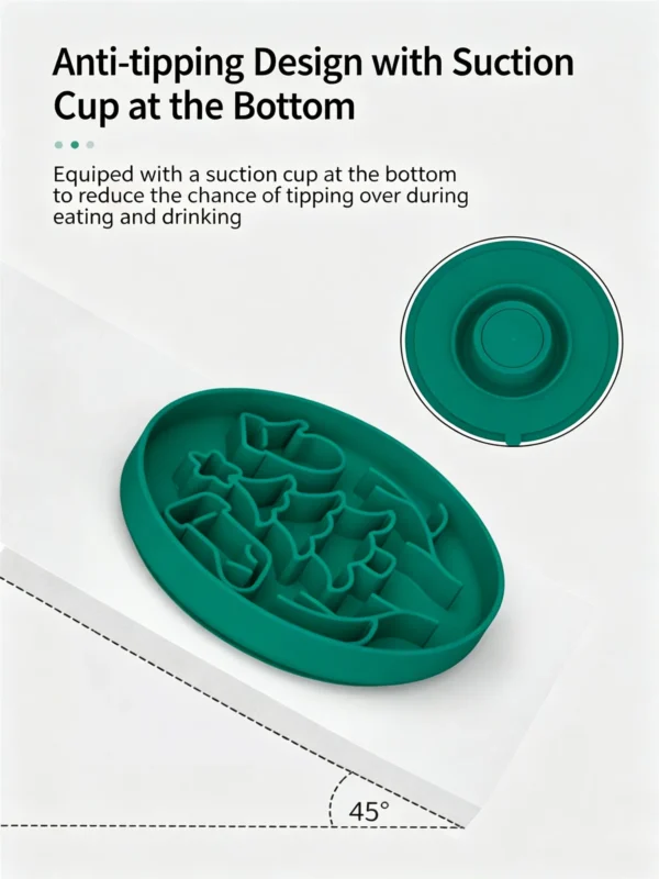 Silicone Pet Slow Feeder Bowl 7.8×7in