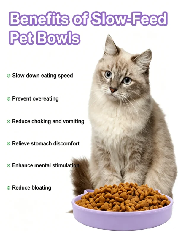 Silicone Pet Slow Feeder Bowl 7×7in