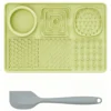 Silicone Non-Slip Waterproof Pet Feeding Tray with Scraper 12×7.99in