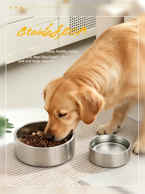 304 Stainless Steel Extra Large Capacity Pet Bowl 100 Ounces