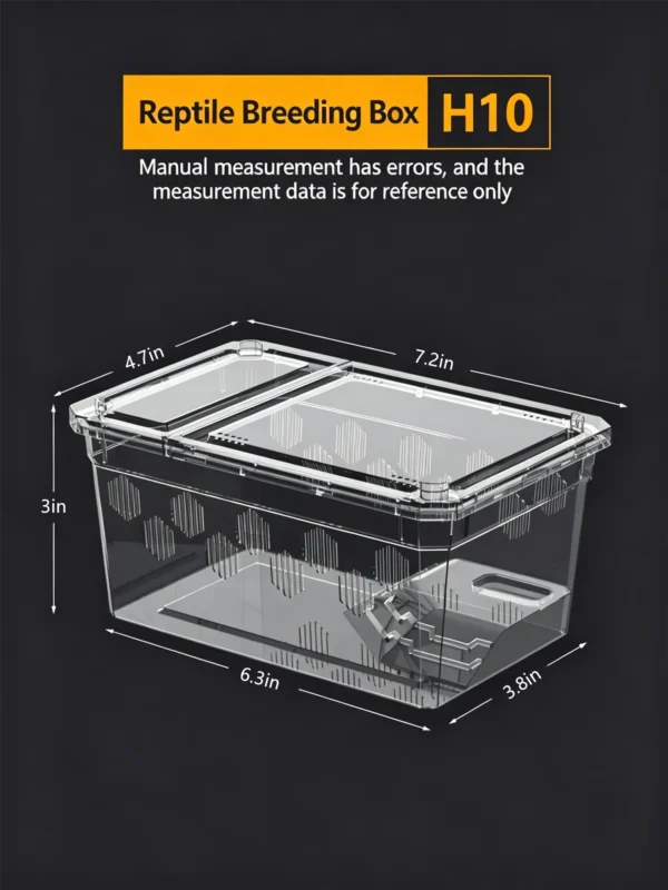 Small Reptile Transparent Ventilated Breeding Box