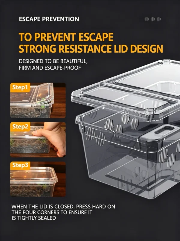 Small Reptile Transparent Ventilated Breeding Box