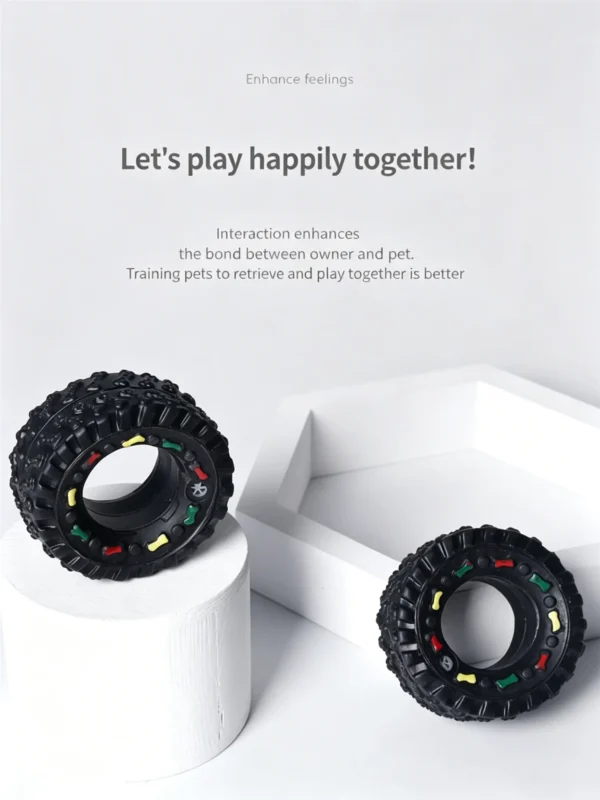 Squeaky Tire Chew Toy for Dogs – Durable & Heavy-Duty