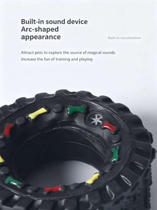 Squeaky Tire Chew Toy for Dogs – Durable & Heavy-Duty