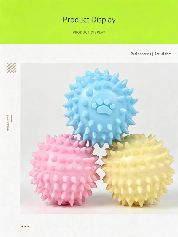 Spike Ball Interactive Dog Toy – Durable & Bouncy for Fetch