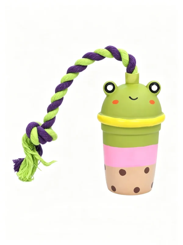 Squeaky Latex Milk Tea Cup Toy – Fun Shaped Toy for Dogs