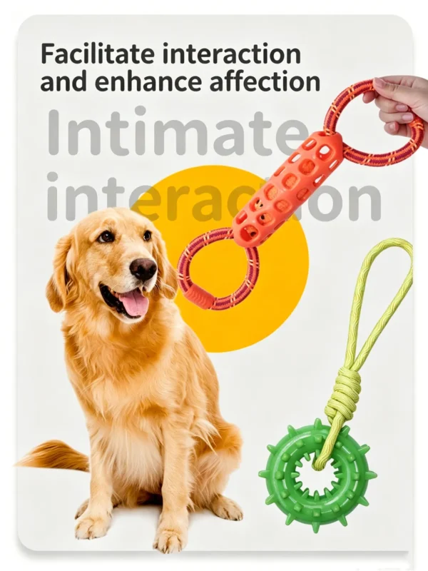 提炼产品4大卖点 (2)_副本-compressed TPR Pet Teething Toy – Cotton Rope, Durable & Interactive for Small Dogs
