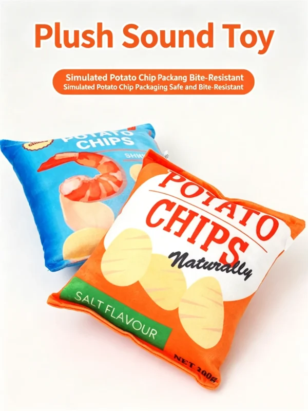 Potato Chip Cat Toy – Crinkle Plush, Irresistible for Felines
