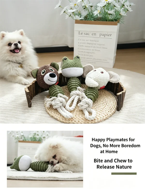 提炼产品4大卖点 (4)_副本 Cotton Rope & Plush Squeaky Toy – Interactive Toss Toy for Dogs