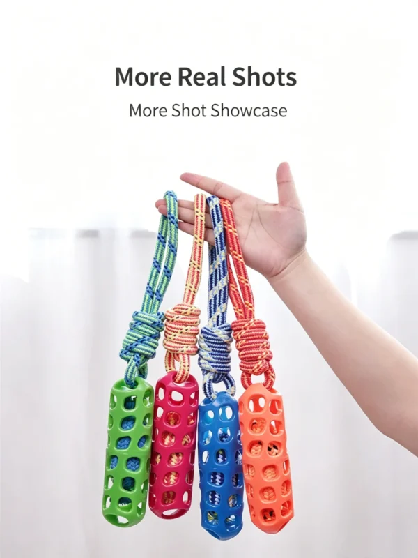 提炼产品4大卖点 (4)_副本-compressed TPR Pet Teething Toy – Cotton Rope, Durable & Interactive for Small Dogs