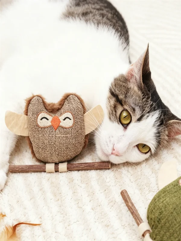 提炼产品4大卖点 (4)_副本-compressed Catnip Burlap Chew Toy – Natural & Engaging for Cats