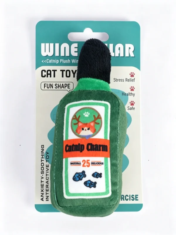 Crinkle Catnip Plush Toy – Noisy & Soft for Cats