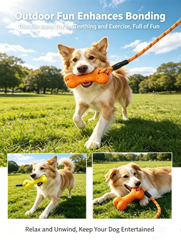 ETPU Bone-Shaped Pull Rope Toy – Interactive Training Toy for Dogs