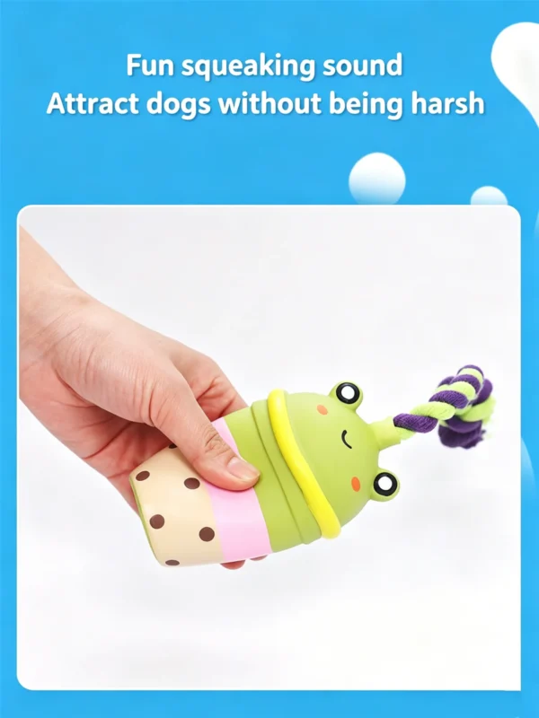 Squeaky Latex Milk Tea Cup Toy – Fun Shaped Toy for Dogs