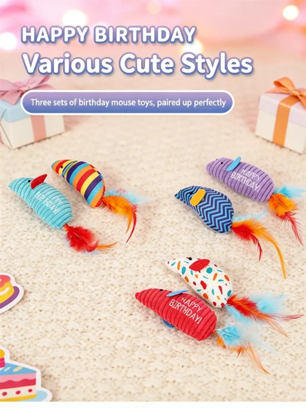 Realistic Mouse Toys for Cats – 2-Pack (Soft & Squeaky)