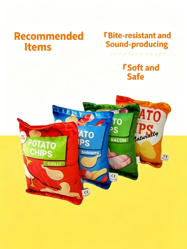 Potato Chip Cat Toy – Crinkle Plush, Irresistible for Felines