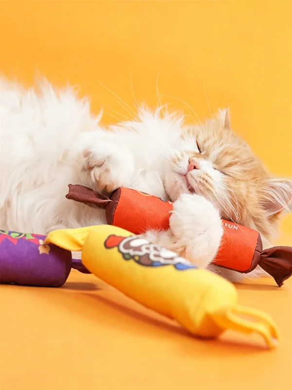 提炼产品4大卖点 (6)_副本-compressed Candy Pillow Catnip Toy – Soft Plush Candy Shape for Cats