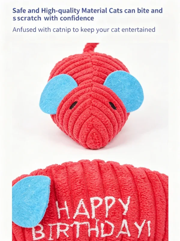Realistic Mouse Toys for Cats – 2-Pack (Soft & Squeaky)