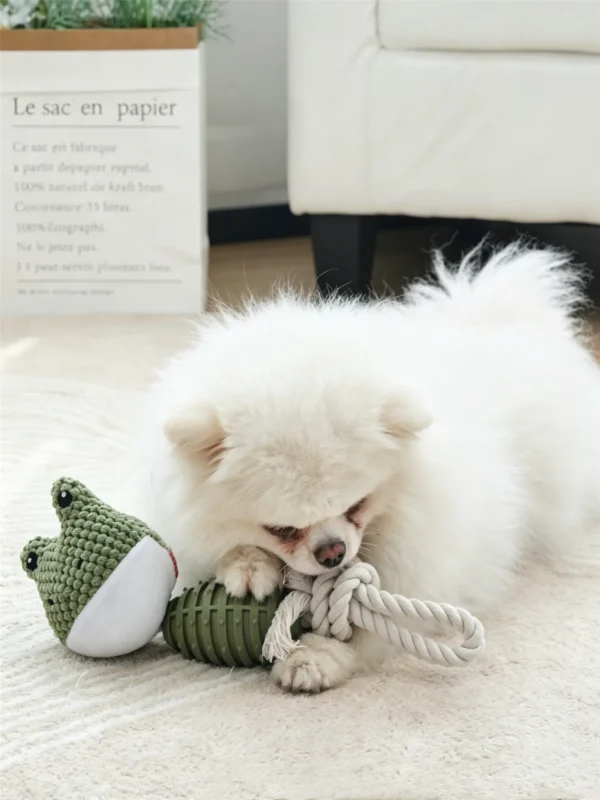 提炼产品4大卖点 (9)_副本 Cotton Rope & Plush Squeaky Toy – Interactive Toss Toy for Dogs