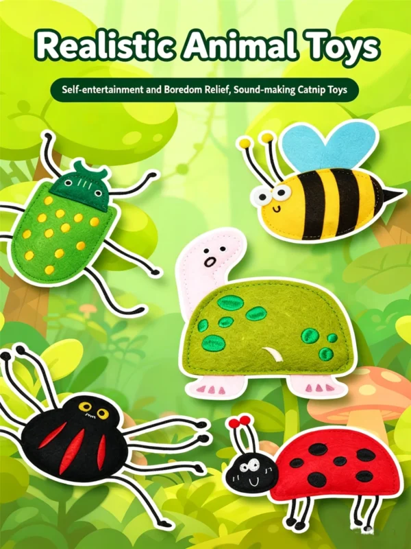 新对话_副本-compressed Insect Series Catnip Chew Toy – Realistic Bug Shapes for Cats
