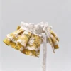 Vintage Yellow Floral Lace Ruffled Kitten Collar Bib