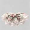 Cat collar, lace, bow, neck warmer, scarf, decoration, pet (2) French Country Pink Rose Lace Ruffled Kitten Collar Bib