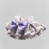 Cat collar, lace, bow, neck warmer, scarf, decoration, pet 4 Pastel Purple Floral Lace Ruffled Kitten Collar Bib with Chiffon Bow
