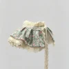 Cat collar, lace, bow, neck warmer, scarf, decoration, pet (5) Vintage Sage Floral Cream Lace Ruffled Kitten Collar Bib