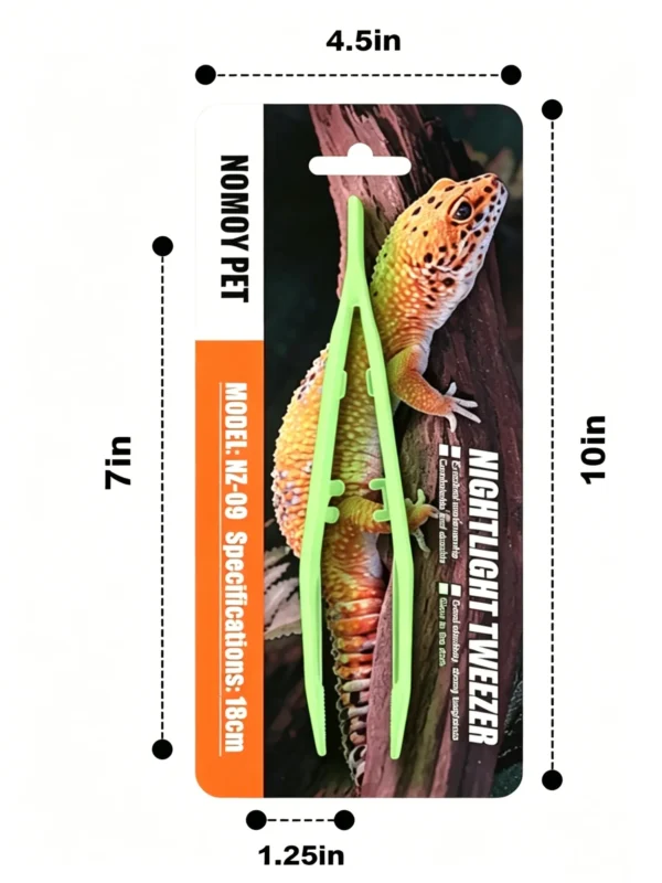 Crawler tool, tweezers, glow-in-the-dark tweezers, luminous tweezers, feeding tweezers (4)-compressed Reptile Glow Tweezers