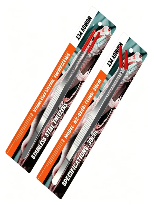 Crawler tools, tweezers, clamps, breeding tools (5) Stainless Steel Feeding Tweezers