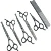 Haircut, pet fur, scissor set, pet grooming (6) 6-Piece Pet Hair Scissors Set
