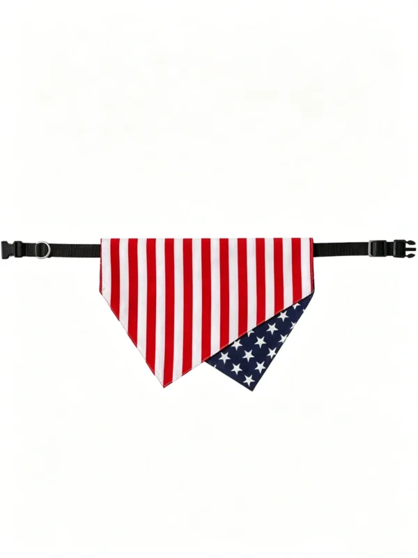 Pet scarf, dog scarf, drool scarf (2) USA flag dog bandana
