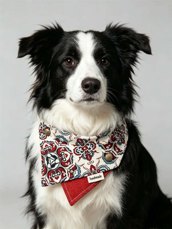 Retro-style dog bandana