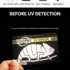 UV color-changing test card