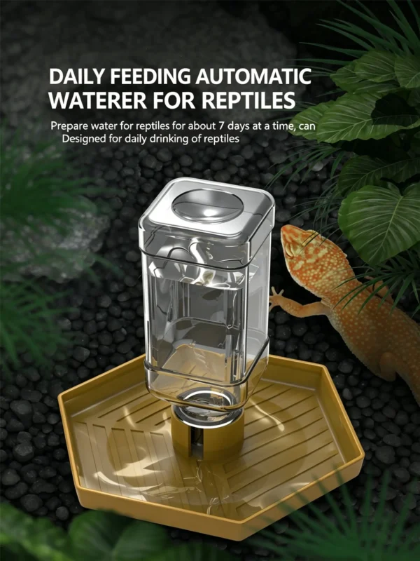 Automatic Reptile Water Dispenser - 7-Day Gravity Feeder for Reptiles