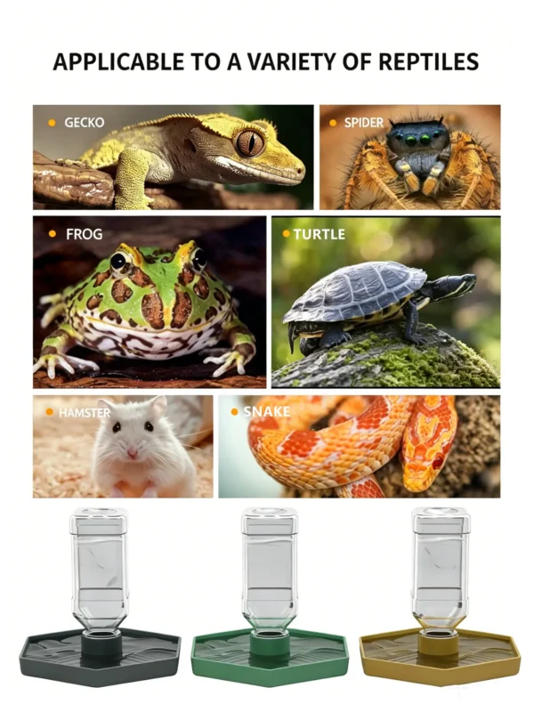 Automatic Reptile Water Dispenser - 7-Day Gravity Feeder for Reptiles