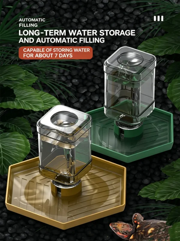 Automatic Reptile Water Dispenser - 7-Day Gravity Feeder for Reptiles