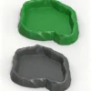 Reptile water dish, rock reptile food bowl, gecko feeding tray, turtle soaking dish, terrarium dual-use basin, reptile habitat bowl (11) Artificial Rock Water Bowl - Antibacterial Feeding & Bathing Dish for Reptiles