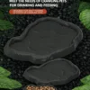 Reptile water dish, rock reptile food bowl, gecko feeding tray, turtle soaking dish, terrarium dual-use basin, reptile habitat bowl (7) Artificial Rock Water Bowl - Antibacterial Feeding & Bathing Dish for Reptiles