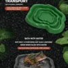 Reptile water dish, rock reptile food bowl, gecko feeding tray, turtle soaking dish, terrarium dual-use basin, reptile habitat bowl (8) Artificial Rock Water Bowl - Antibacterial Feeding & Bathing Dish for Reptiles