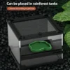 Reptile water dish, rock reptile food bowl, gecko feeding tray, turtle soaking dish, terrarium dual-use basin, reptile habitat bowl (9) Artificial Rock Water Bowl - Antibacterial Feeding & Bathing Dish for Reptiles