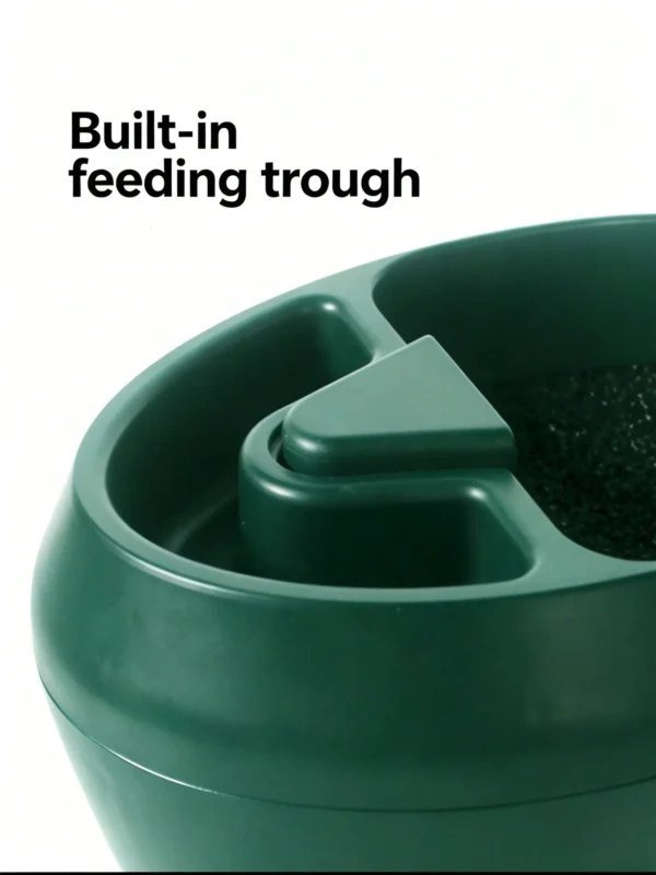Reptile waterfall fountain, chameleon drinking feeder, terrarium circulating water bowl, reptile dual filtration water dispenser, lizard auto water fountain, reptile tank feeding tray (3) 2-in-1 Water and Food Dispenser