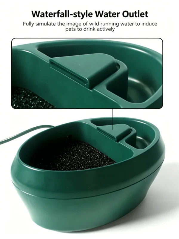 Reptile waterfall fountain, chameleon drinking feeder, terrarium circulating water bowl, reptile dual filtration water dispenser, lizard auto water fountain, reptile tank feeding tray (7) 2-in-1 Water and Food Dispenser