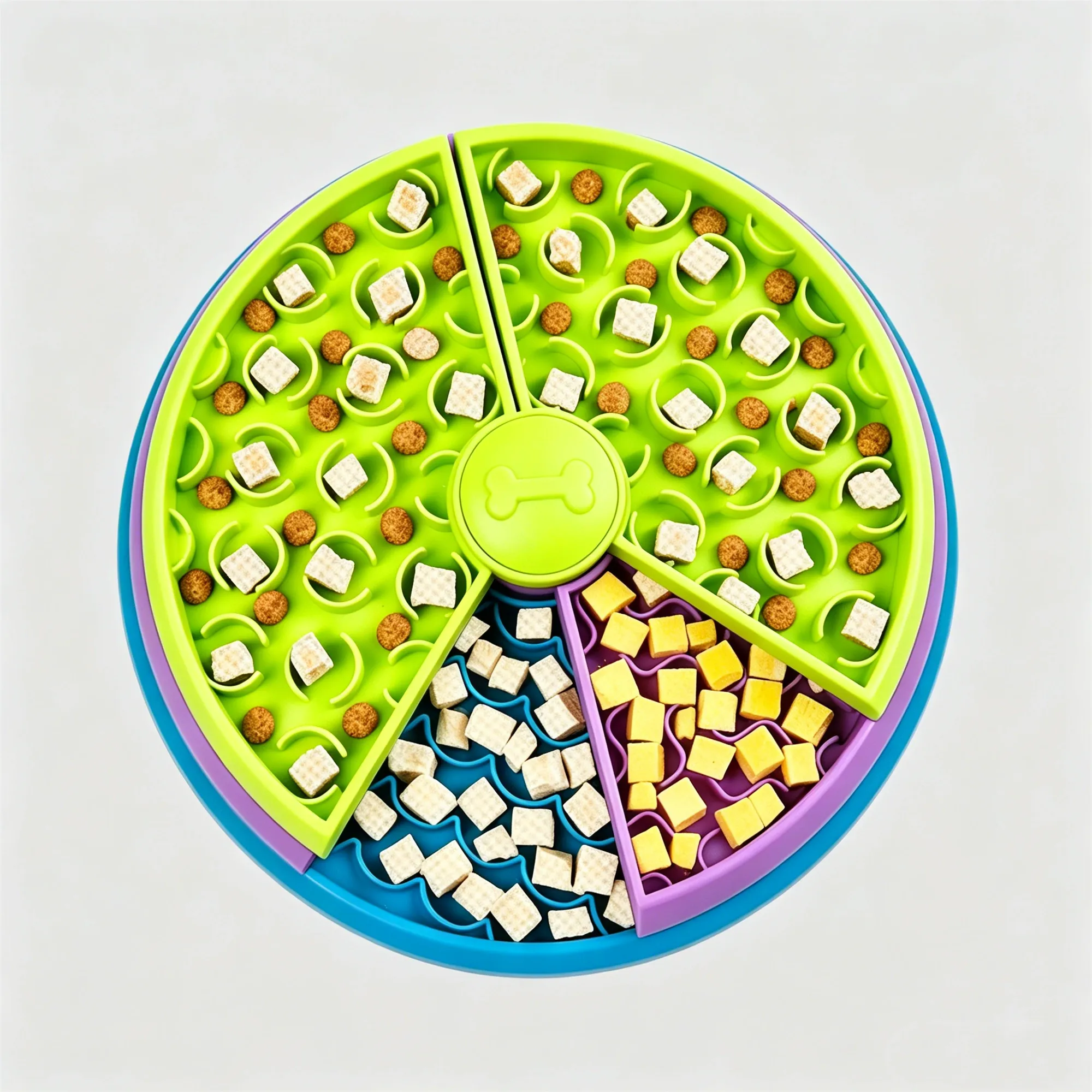 Slow feeder toy plate