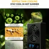 Smart reptile terrarium fan, humidity controlled ventilation fan, reptile tank cooling fan, digital temp humidity exhaust fan, vivarium circulation ventilator, reptile fog removal fan (5) Smart Reptile Terrarium Fan - Auto Humidity & Temperature Control Ventilator