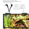 Smart reptile terrarium fan, humidity controlled ventilation fan, reptile tank cooling fan, digital temp humidity exhaust fan, vivarium circulation ventilator, reptile fog removal fan (7) Smart Reptile Terrarium Fan - Auto Humidity & Temperature Control Ventilator