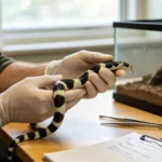beginner pet snake enclosure setup with corn snake