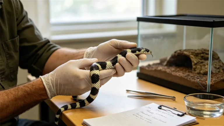 beginner pet snake enclosure setup with corn snake