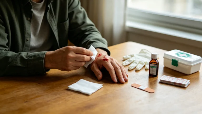 First aid treatment for cat or dog bites to prevent rabies