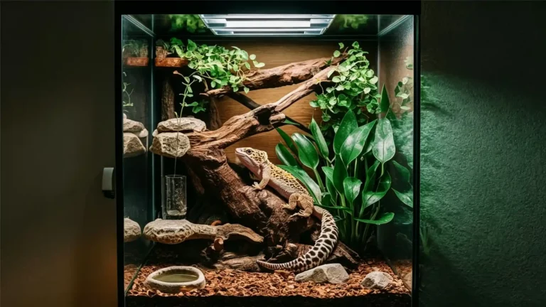 Green iguana resting on a branch - Reptile pet care and habitat guide by SamaePet